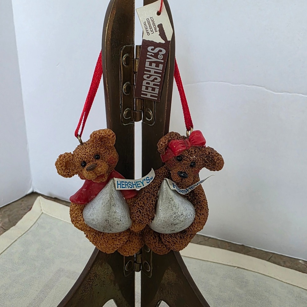 Hersheys Kisses Bears Ornament Kurt Adler Resin Christmas‎ Decor Holiday